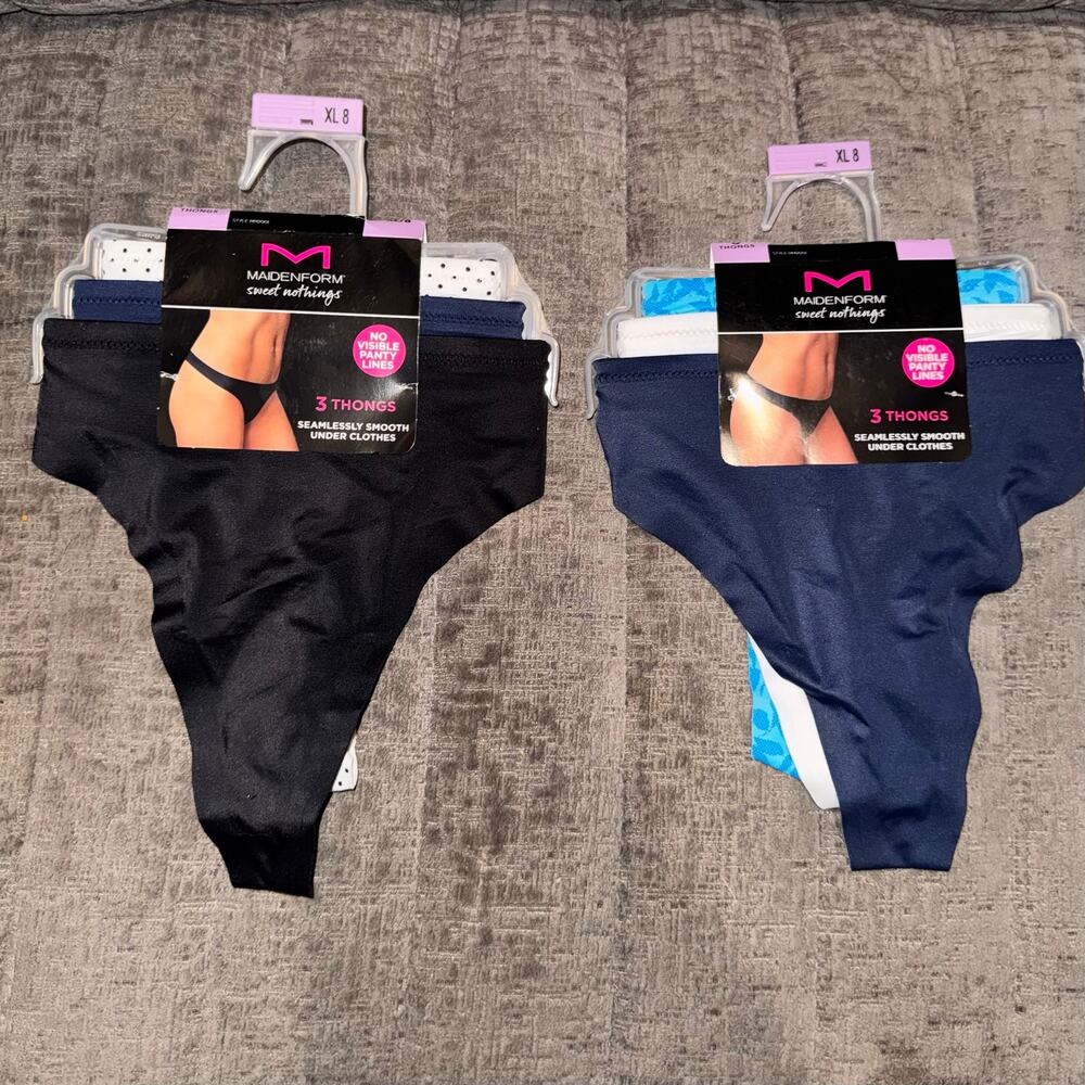 NWT Maidenform Sweet Nothings
Seamless Thong 2 pk of 3 panties
Size XL